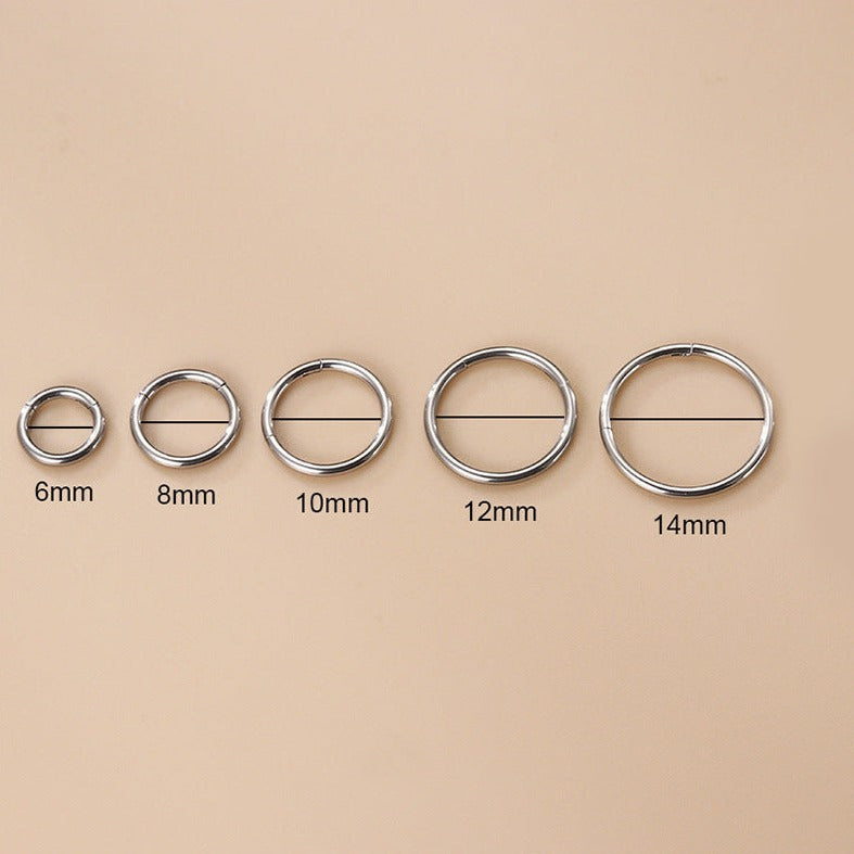 1.2mm | Stainless Steel Seamless Clicker Ring 16G Gauge