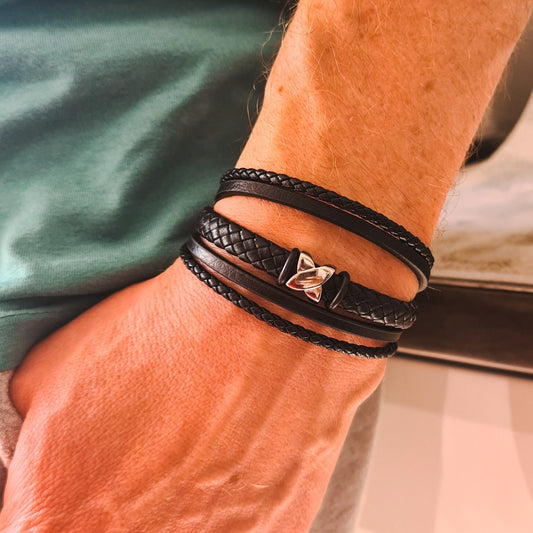 X Leather Bracelet