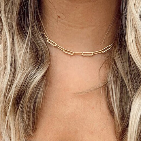 42cm Chunky Paperclip Necklace