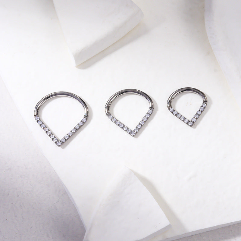 1.2mm Drop CZ | Stainless Steel Seamless Clicker Ring 16G Gauge