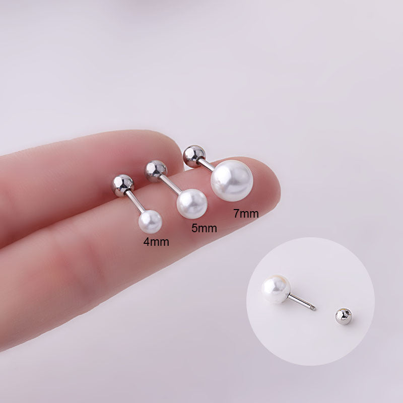 Screw hot sale ball earrings