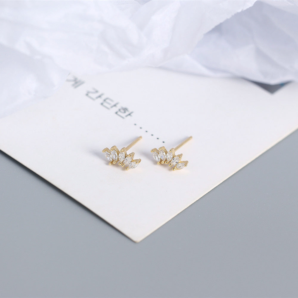 Quinary Studs in Sterling Silver