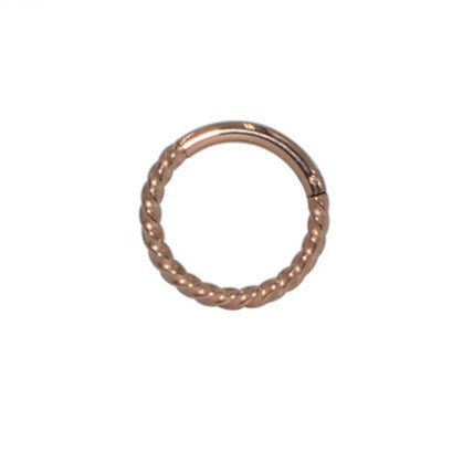 1.2mm Ropey | Stainless Steel Seamless Clicker Ring 16G Gauge