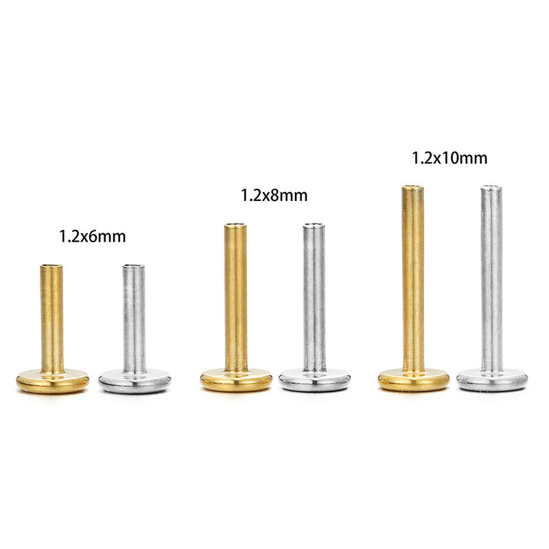 Cubic Zirconia | Stainless Steel Flat Back Stud 16G Gauge