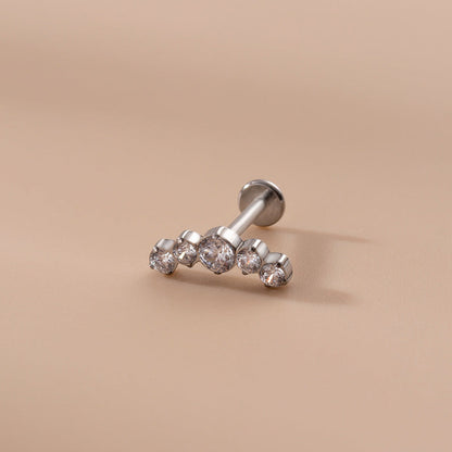 Penta | Threadless Flat Back Stud